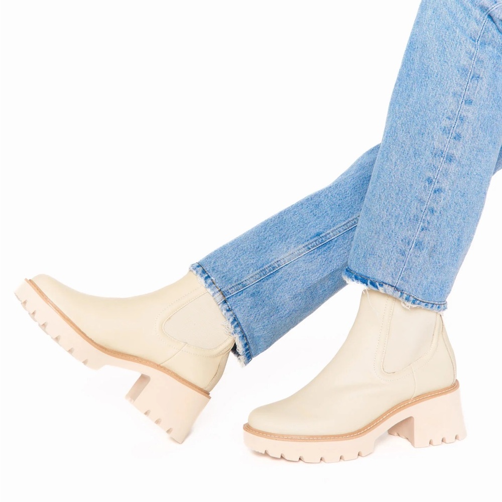 DV by Dolce Vita Cream Ankle Booties